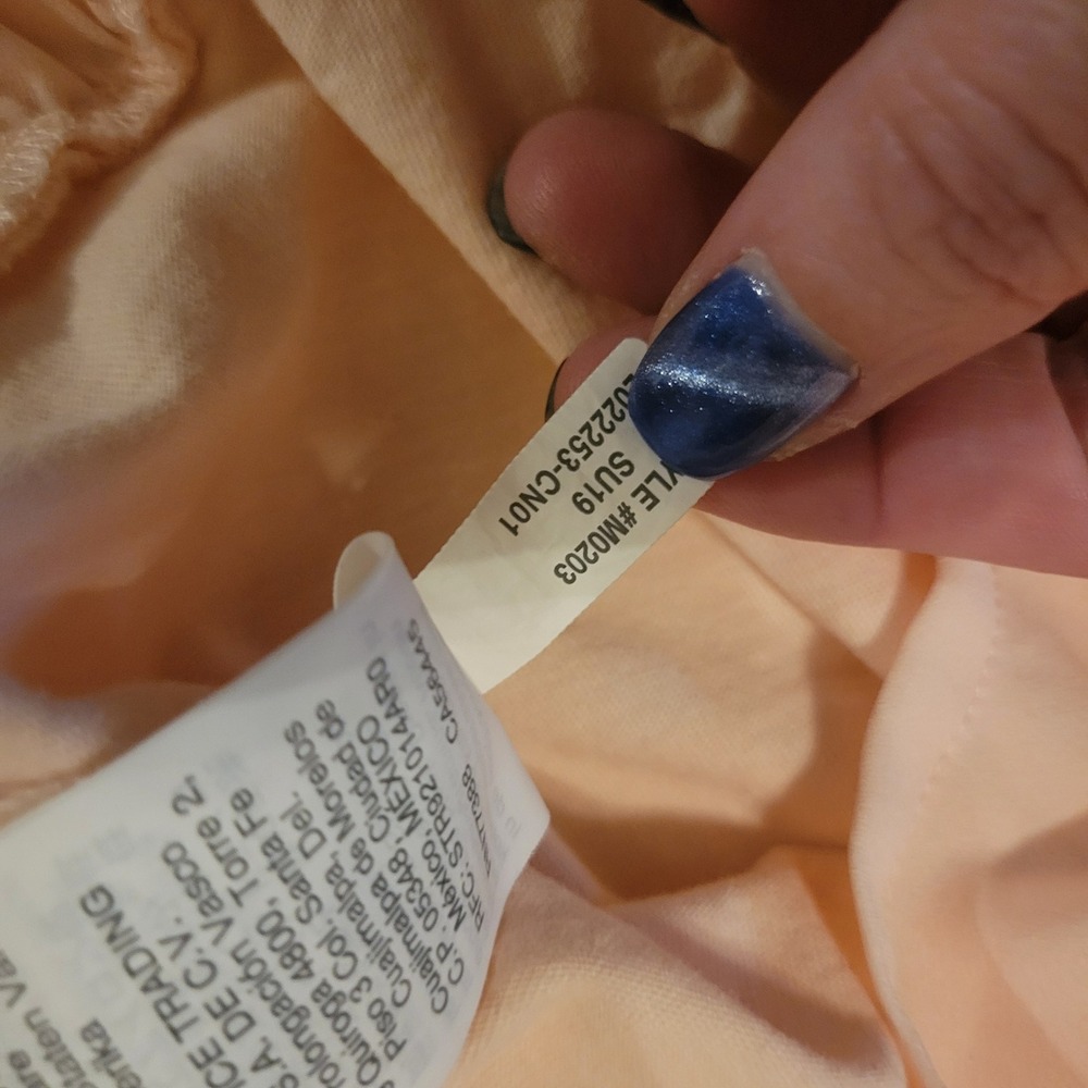 J.Crew Peach Ruffle Hem Square Neck Cotton Tank Top M M0203 - Picture 5 of 6